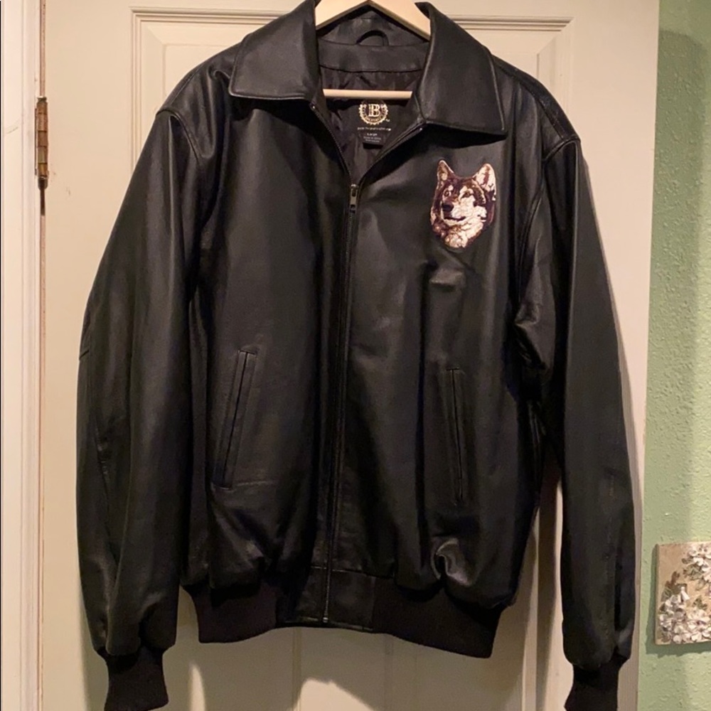 Bradford Exchange Black Leather Men’s Jacket Large